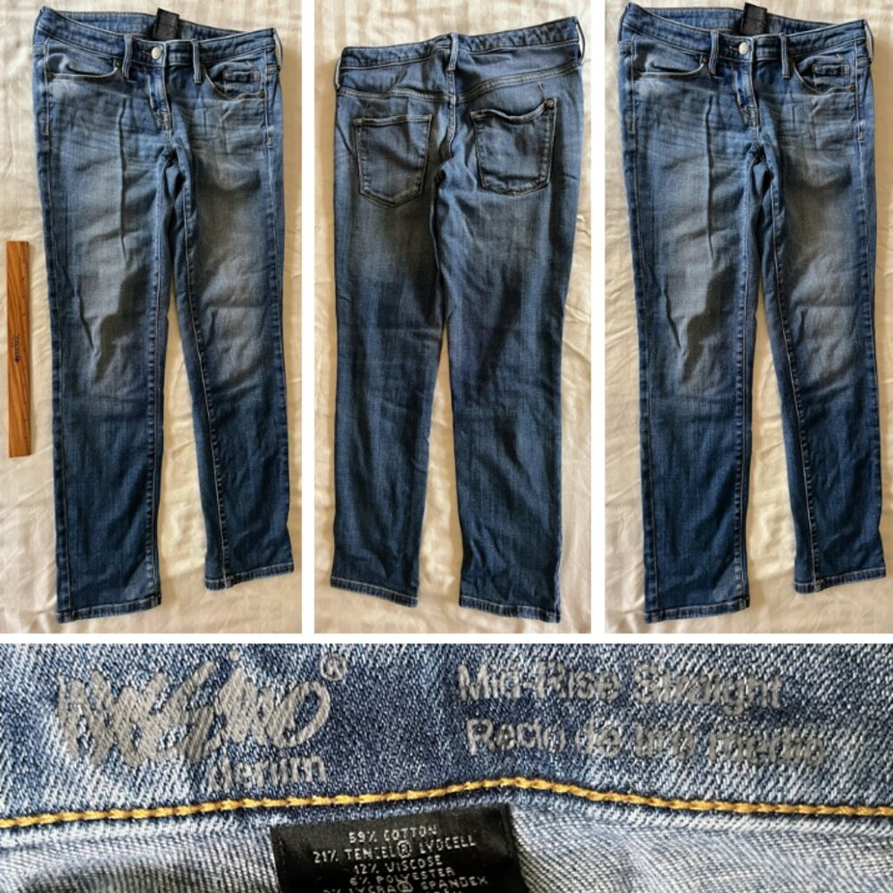 Mossimo Denim Mid-Rise Straight Power Stretch Jeans